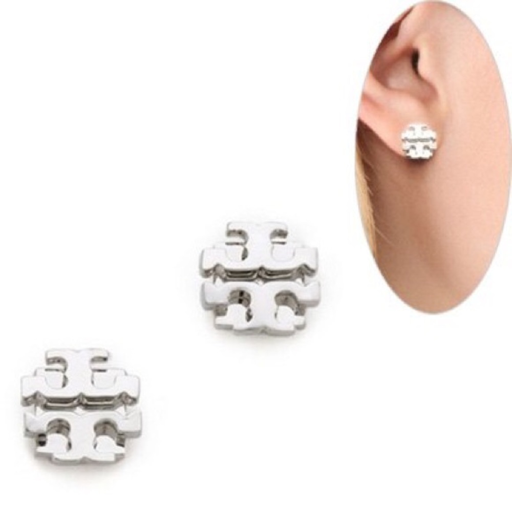 Tory Burch logo stud earrings
